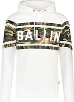 Ballin Amsterdam -  Heren Slim Fit    Hoodie  - Wit - Maat XS