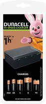 Duracell Batterijlader - Laadt op in 1 uur, geschikt voor AA, AAA, C, D en 9V batterijen