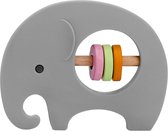 Femur® - Bijtring - Bijtspeeltje - Olifant - Bijtspeelgoed - Babyspeelgoed - Baby Rammelaar - Zwangerschap - Kraamcadeau - Cadeau voor de Baby - Grijs