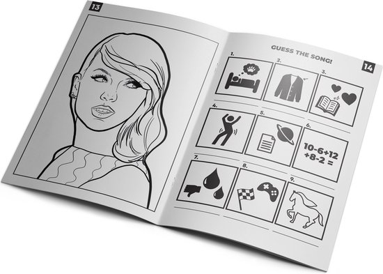 Livre d'activités Taylor Swift - Livre de coloriage - Livre de coloriage -  Cadeau 