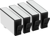 Geschikt voor HP 364 / 364XL inktcartridges - 4X Zwart - Geschikt voor HP Deskjet 3070A, 3520, Photosmart 5510, 5515, 5520, 6510, 6520, 7510, 7520 - Inktpatronen - Inkt