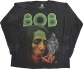 Bob Marley Longsleeve shirt -5XL- Smoke Gradient Zwart