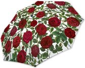Paraplu opklapbaar Rode rozen Ø97x58cm/Ø5x30cm