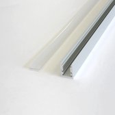 1m aluminium profiel voor ledstrip - ondoorzichtige witte kap - Overig - Zilver - Unité - 1 m - SILUMEN