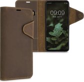 kalibri telefoonhoesje voor Motorola Edge 20 - Hoesje met pasjeshouder en standaard - bruin - Wallet case