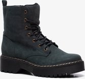 Sprox dames veterboots met plateauzool - Groen - Maat 39