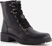 Hush Puppies leren dames veterboots - Zwart - Maat 41 - Echt leer - Uitneembare zool