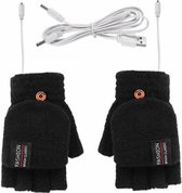 Tooxy Verwarmde Handschoenen Heren - Winter - Handschoenen met verwarming - Voor heren en dames - Verwarmde wanten - USB oplaadbaar - Zwart