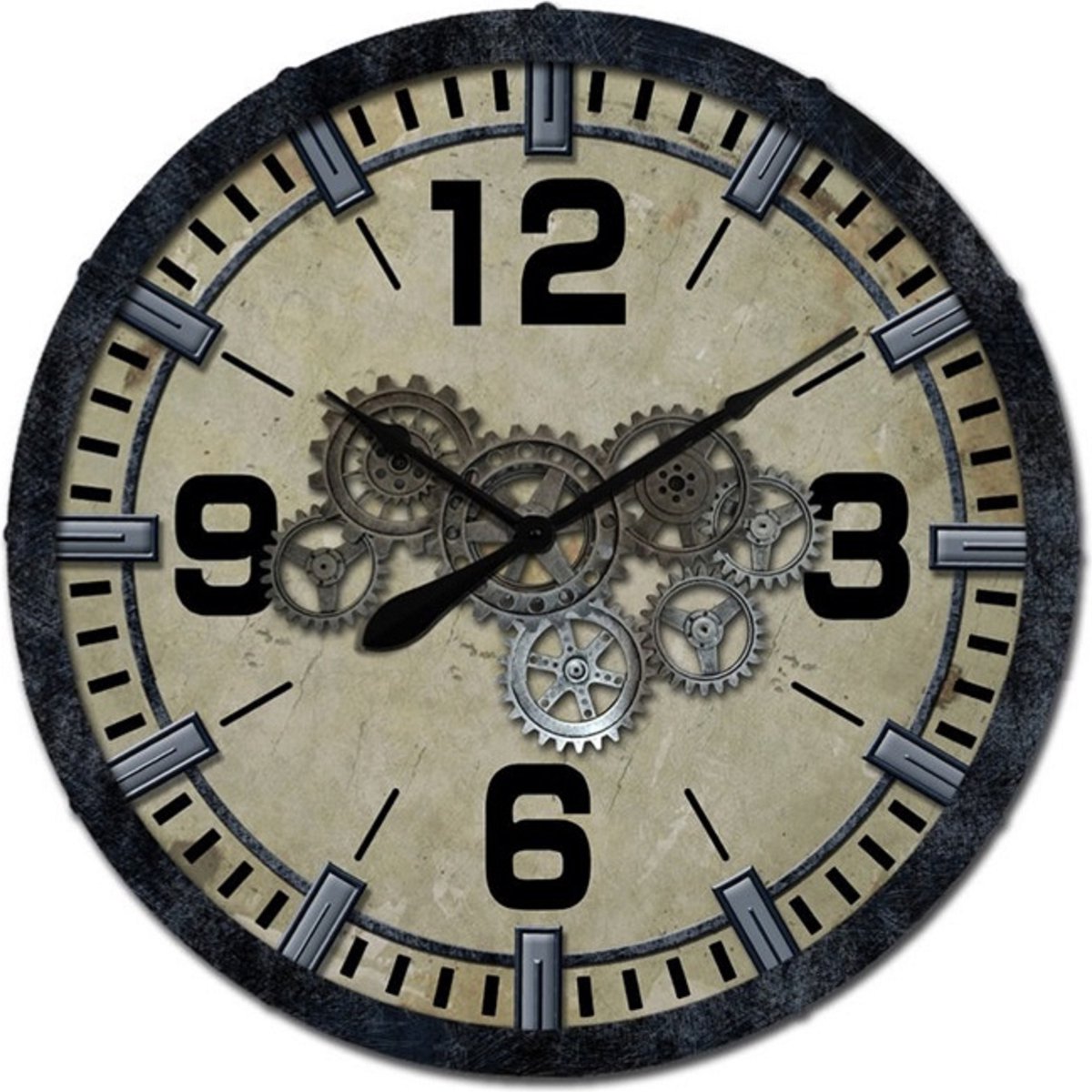 Gear Clock 4 Digit Marks 72*8,5cm