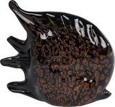 Maanvis   zwart-bruin | Glas  11,5x4x11 cm