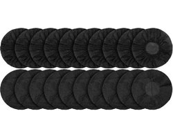 DKT Elastische wegwerp Hygienehoesjes/hoofdtelefoon cover hoes 13cm DKT-HH0013Z 100 stuks  | Zwart | universeel