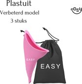 Plastuit - Plastuitje - Herbruikbaar - Verbeterd model - Urinaal - Siliconen - 3 stuks