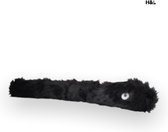 Tochtstopper - monster - zwart - fluffy - deurstopper - tochtrollen - 95 cm
