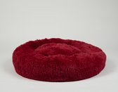 Fluffies - Donut Hondenmand 4XL - Wijnrood - 120 CM - Zacht en Fluffy - Wasbaar en Antislip