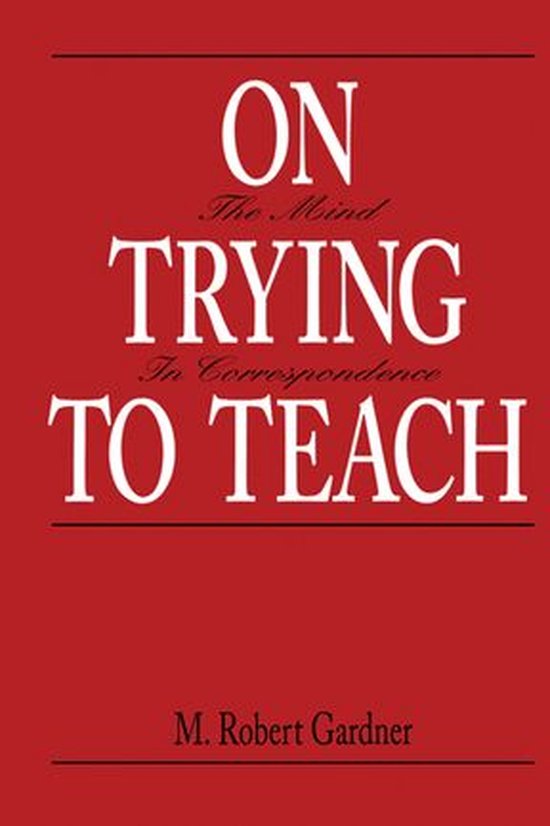 On Trying To Teach - cover