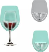 Siliconen wijnglas houder bad - badkamer - douche - ontspannen - rode wijn - witte wijn - wellness - cadeautip