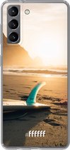 6F hoesje - geschikt voor Samsung Galaxy S21 -  Transparant TPU Case - Sunset Surf #ffffff