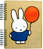 KOMONI - Baby Fotoboek -Plakboek - Houten kaft - 25x28 cm - Nijntje met Ballon