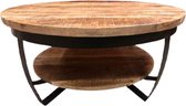 In Round Mangohout Salontafel – Ø70cm – Rond / Industrieel / Hout In Round Mangohout Salontafel – Ø70cm – Rond / Industrieel / Hout