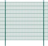 Decoways - Dubbelstaafmatten en palen 2008x2030 mm 2 m groen