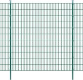 Decoways - Dubbelstaafmatten en palen 2008x2230 mm 40 m groen