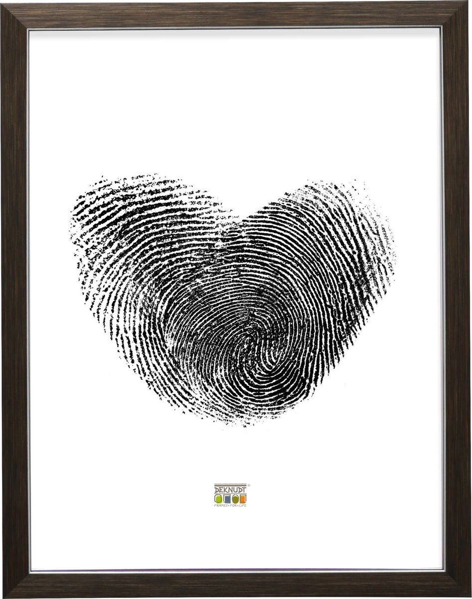 Deknudt Frames fotolijst - Bruin met zilverbies - S41VK3 - 30x60 cm