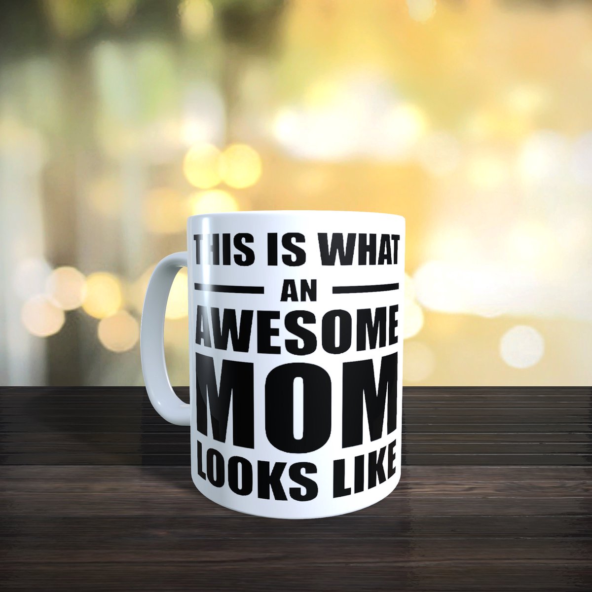 THIS IS WHAT AN AWESOME MOM LOOKS LIKE - fun mok - leuke tekst - koffiemok - mom - moederdag