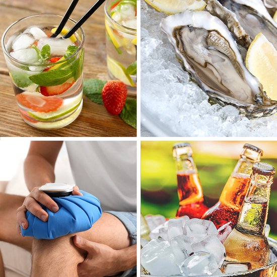 Machine à glaçons KitchenBrothers - 2 litres - 6-8 min. - 12kg/24h - Ice Block Maker avec Ice Scoop - Zwart