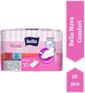 Bella Maandverband Nova Comfort (10 stuks in 1 pak), softiplait, ademend, met vleugels, Hoogwaardige kwaliteit - 10 Stuks