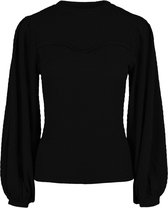 Pieces PCJYTTE LS TOP D2D Black Dames - maat M