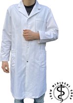 Jouw medische shop - doktersjas - Heren - maat M - labjas - laboratoriumjas - 100% katoen - labcoat - laboratorium - cotton - dokter - medisch - drukknopen