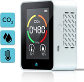 TibaGoods CO2 meter - Luchtkwaliteitsmeter - Hygrometer - Draagbaar & Oplaadbaar