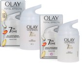 Olay Total Effects 7 In One Day + Night Moisturizer - 2 x 50 ml (2 stuks)