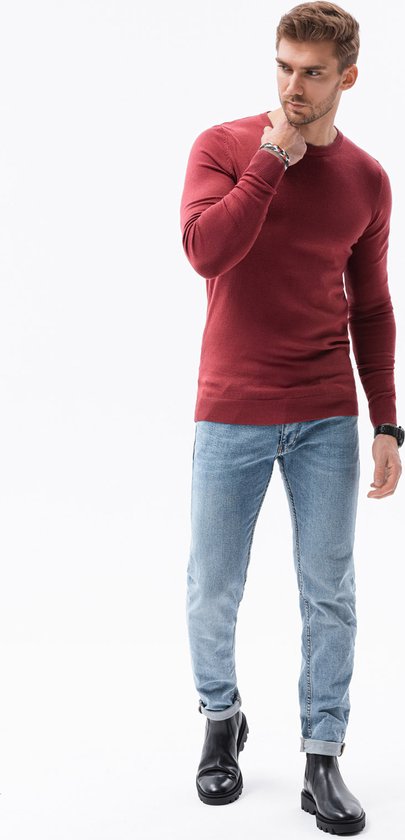 Ombre - heren sweater bordeaux-rood - E177 | bol
