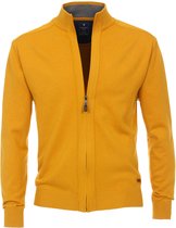 Redmond heren vest katoen - met rits - geel -  Maat: 5XL
