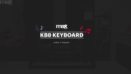 MAX KB8 - Clavier électronique pour débutant, piano numérique 49 touches  avec 2 haut-parleurs intégrés