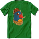 Opa papegaai T-Shirt Grappig | Dieren vogel Kleding Kado Heren / Dames | Animal Skateboard Cadeau shirt - Donker Groen - XXL