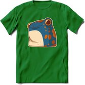 Koele kikker T-Shirt Grappig | Dieren reptielen Kleding Kado Heren / Dames | Animal Skateboard Cadeau shirt - Donker Groen - 3XL