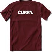 Curry - Snack T-Shirt | Grappig Verjaardag Kleding Cadeau | Eten En Snoep Shirt | Dames - Heren - Unisex Tshirt | - Burgundy - S