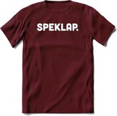 Speklap - Snack T-Shirt | Grappig Verjaardag Kleding Cadeau | Eten En Snoep Shirt | Dames - Heren - Unisex Tshirt | - Burgundy - M