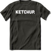 Ketchup - Snack T-Shirt | Grappig Verjaardag Kleding Cadeau | Eten En Snoep Shirt | Dames - Heren - Unisex Tshirt | - Donker Grijs - XL