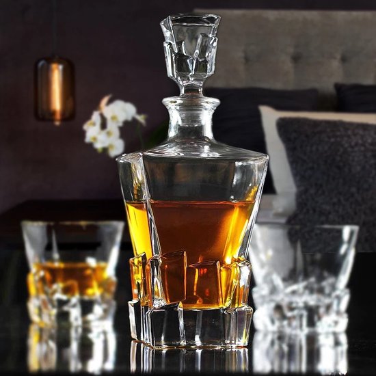 Whiskey Karaf Set Limited Edition - 2 Whiskey Glazen Set - 8 Whiskey Stones  - 2 Stenen... | bol.com