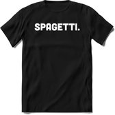 Spagetti - Snack T-Shirt | Grappig Verjaardag Kleding Cadeau | Eten En Snoep Shirt | Dames - Heren - Unisex Tshirt | - Zwart - XL