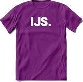 IJs - Snack T-Shirt | Grappig Verjaardag Kleding Cadeau | Eten En Snoep Shirt | Dames - Heren - Unisex Tshirt | - Paars - M
