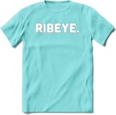 Ribeye - Snack T-Shirt | Grappig Verjaardag Kleding Cadeau | Eten En Snoep Shirt | Dames - Heren - Unisex Tshirt | - Licht Blauw - S