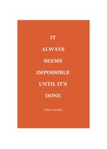 Notitieboek - A5 - Oranje - Nelson Mandela - Quote - Softcover - Gelijnd - Softcover - Elastiek - Cadeau - Werk - Studie - School - Business