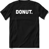 Donut - Snack T-Shirt | Grappig Verjaardag Kleding Cadeau | Eten En Snoep Shirt | Dames - Heren - Unisex Tshirt | - Zwart - XL