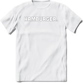 Hamburger - Snack T-Shirt | Grappig Verjaardag Kleding Cadeau | Eten En Snoep Shirt | Dames - Heren - Unisex Tshirt | - Wit - XXL