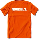 Noodels - Snack T-Shirt | Grappig Verjaardag Kleding Cadeau | Eten En Snoep Shirt | Dames - Heren - Unisex Tshirt | - Oranje - 3XL