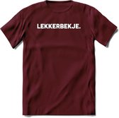 Lekkerbekje - Snack T-Shirt | Grappig Verjaardag Kleding Cadeau | Eten En Snoep Shirt | Dames - Heren - Unisex Tshirt | - Burgundy - XL